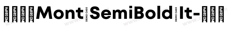 字体名称Mont SemiBold It字体转换